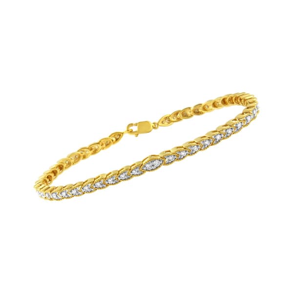 Haus of Brilliance 10kt. Yellow Gold Pear Shape Bracelet