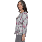 Womens Alfred Dunner Vail 3/4 Ruch Sleeves Floral Blouse - image 4