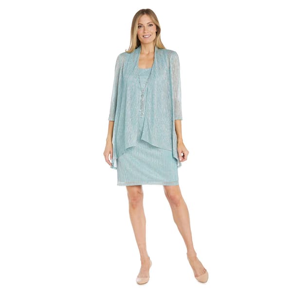 Womens R&M Richards Festival Hologram Sequin Jacket Dress - image 