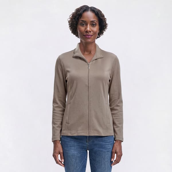 Womens Hasting & Smith Long Sleeve Mock Neck Zip Jacket