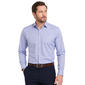 Mens Tom Baine Regular Fit Performance Blue Plaid Dress Shirt - image 1