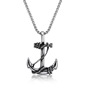 Mens Lynx Anchor Pendant Necklace - image 1