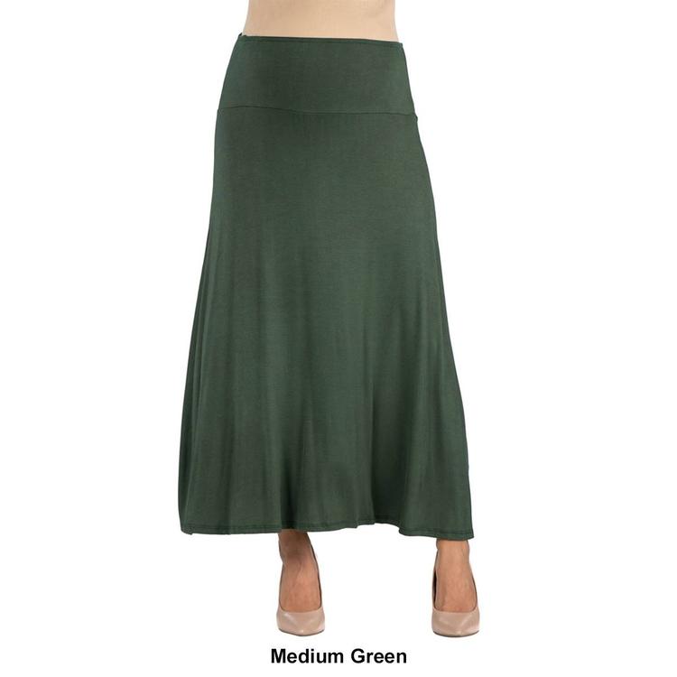 Plus Size 24/7 Comfort Apparel Maxi Maternity Skirt