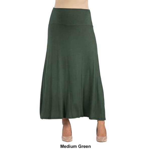Plus Size 24/7 Comfort Apparel Maxi Maternity Skirt