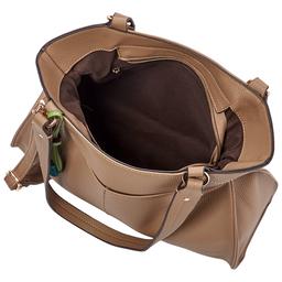 DS Fashion Double Handle North/South Tote with Charm