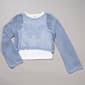 Girls (7-16) No Comment 2Fer Long Sleeve Mesh Butterfly Top/Tank - image 1