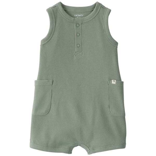 Baby Boy (3-24M) Carter''s Solid Waffle Knit Sleeveless Romper