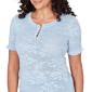 Womens Emaline Limoncello Sunrise Floral Pointelle Sweater - image 4