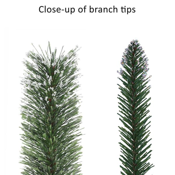 Puleo International 9ft. Pre-Lit Snowy Silverton Pine Garland