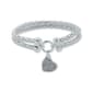 Nine West Silver-Tone Crystal Double Stretch Heart Bracelet - image 1