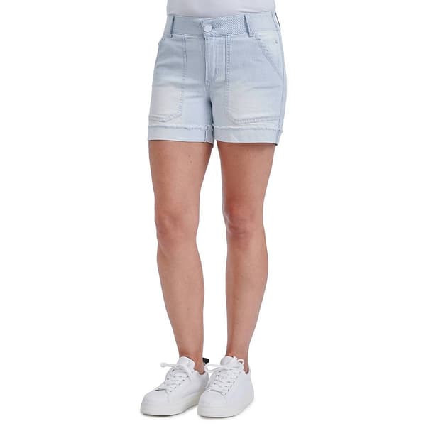 Womens Democracy "Ab"solution® High Rise Denim Stripe Shorts