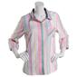 Womens Tommy Hilfiger Sport Multi Stripe 3/4 Roll Sleeve Shirt - image 1