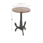9th & Pike® Black Metal and Wood Coastal Accent Table - image 2