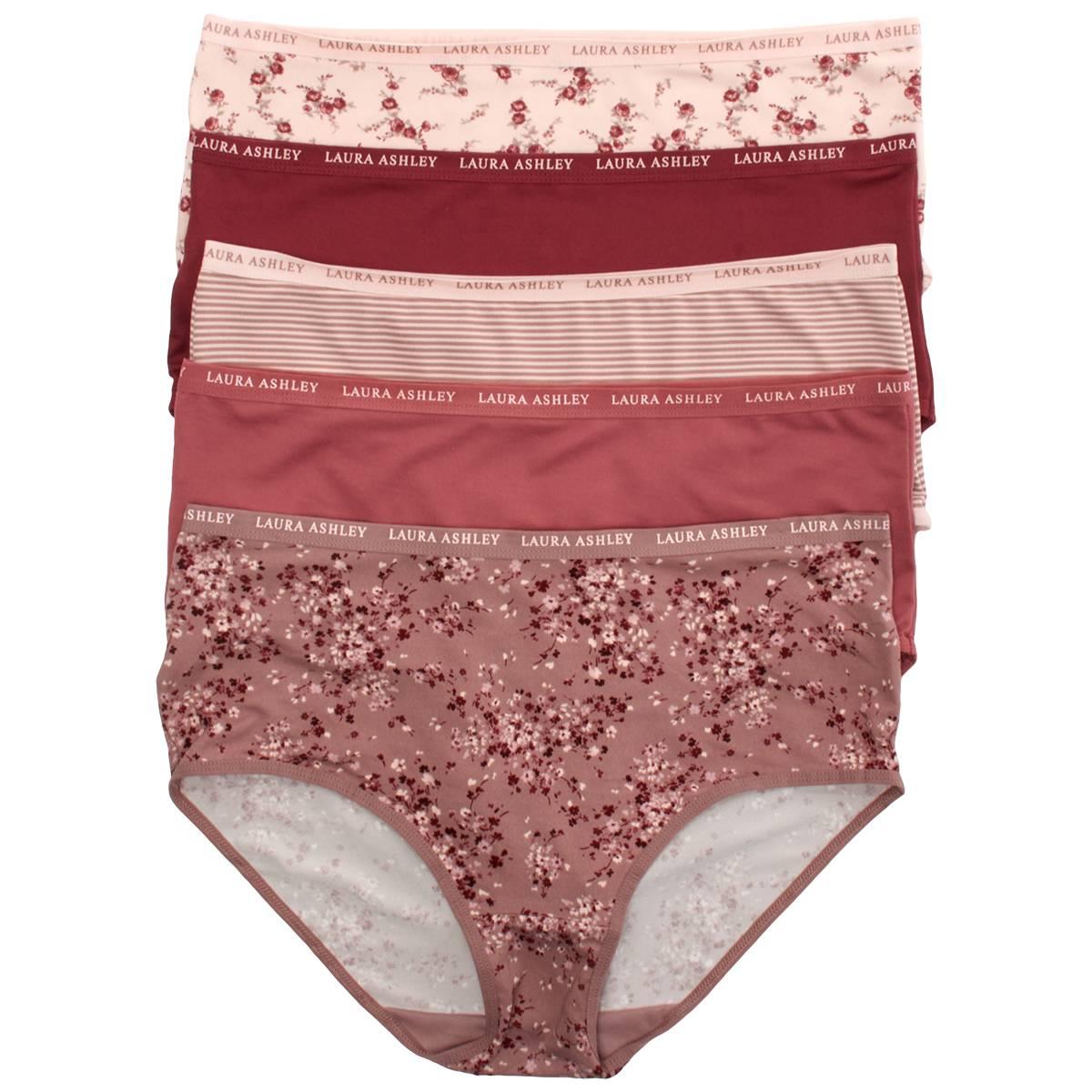 Womens Laura Ashley(R) 5pk. Brief Panties - LS5786-5PKAW