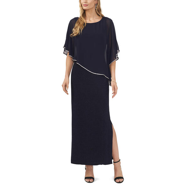 Womens MSK Combo Overlay Rhinestone Trim Maxi Dress - image 