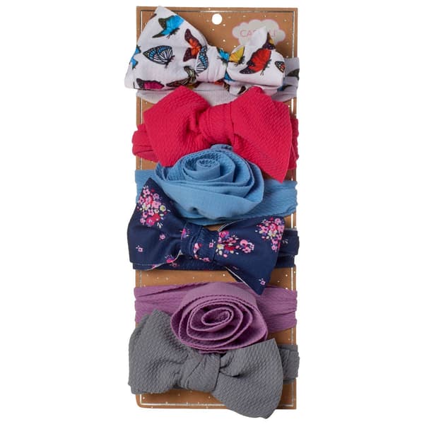 Baby Girl Capelli New York 6pk. Printed/Solid Headwraps - image 