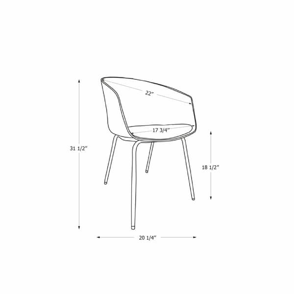 South Shore Flam Dining Chairs - Set of 2