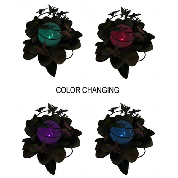 DAK 15in. LED Color Changing Solar Powered Flower Garden Stake