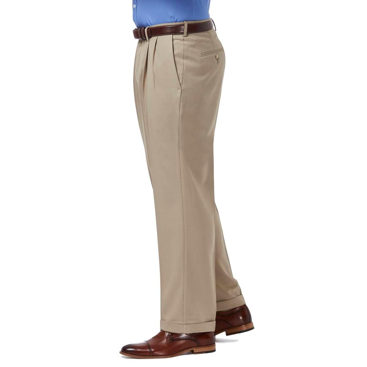 Mens Haggar® Premium Comfort Classic Fit Pleat Front Dress Pant