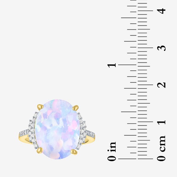 Gemstone Classics™ Lab Grown Opal & Sapphire Cocktail Ring