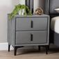 Baxton Studio Etienne Modern Slate Velvet Nightstand - image 9