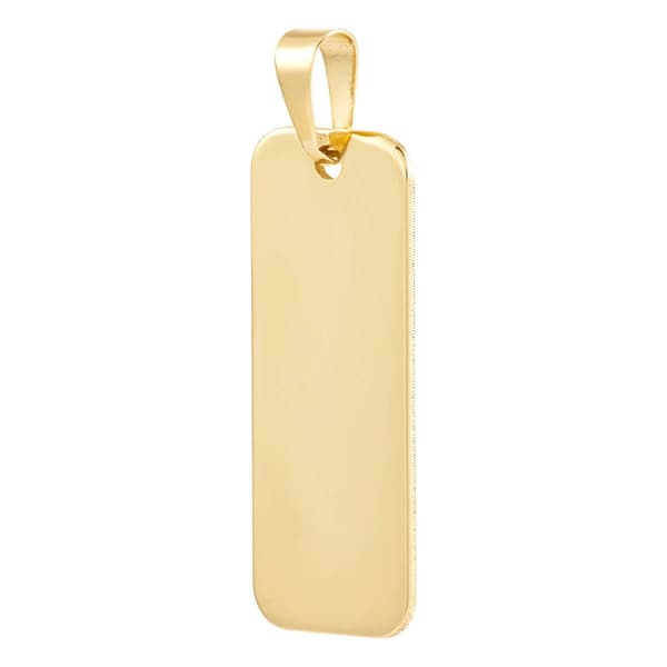 Gold Classics&#8482; Yellow Gold Solid Long Flat Bar Charm Pendant