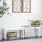 9th & Pike® Farmhouse White Wood Entryway Bench - image 2