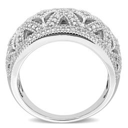 Sterling Silver 1/10ctw. Vintage Diamond Ring