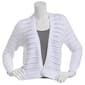 Womens 89th & Madison Long Sleeve Open Pointelle Stitch Shrug - image 2