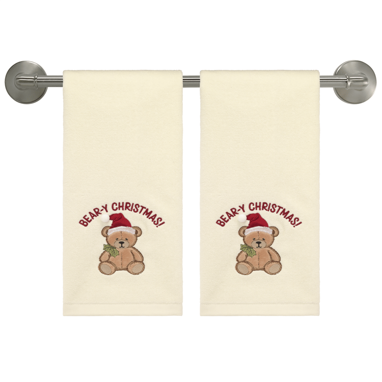 Avanti Teddy Bear 2pk. Hand Towel Set