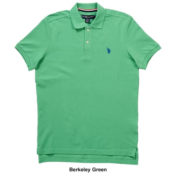 Mens U.S. Polo Assn.&#174; Solid Slim Fit Pique Polo