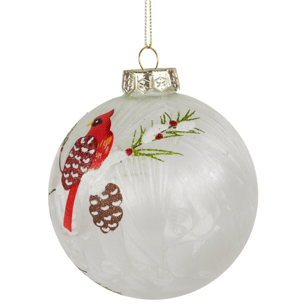Northlight 2ct. Cardinal Birds Christmas Glass Ball Ornaments