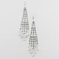 Rosa Rhinestones Siilver Chandelier Earrings - image 1