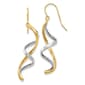 Gold Classics(tm) 14kt. Two-Tone Dangle Spiral Earrings - image 1