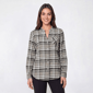 Womens Hasting & Smith Mandarin Collar Flannel - Lily Pad - image 1