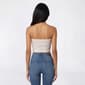 Juniors Pink Rose Floral Crinkle Knit Twist Tube Top - image 2