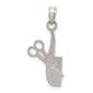 Unisex Gold Classics&#8482; 14kt White Gold Comb And Scissors Charm - image 3