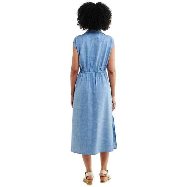 Womens Emma & Michele Tie Front Denim A-Line Dress