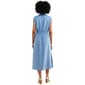 Womens Emma & Michele Tie Front Denim A-Line Dress - image 2