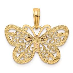 Gold Classics™ 14kt. Two-Tone Butterfly Pendant