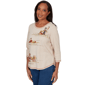 Petite Alfred Dunner Classics Scarecrow Family Blouse - image 3