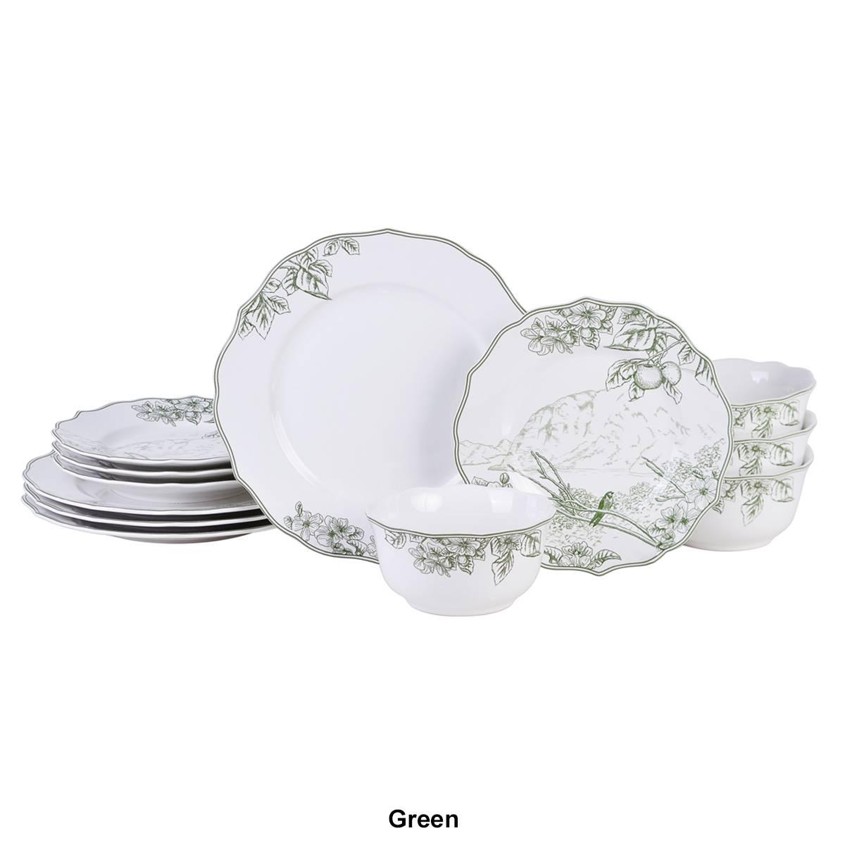 222 Fifth Eliza Hudson Valley Background 12pc. Dinnerware Set