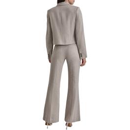 Womens DKNY Long Sleeve Herringbone Cropped Open Blazer