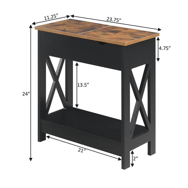 Convenience Concepts Oxford Flip Top End Table