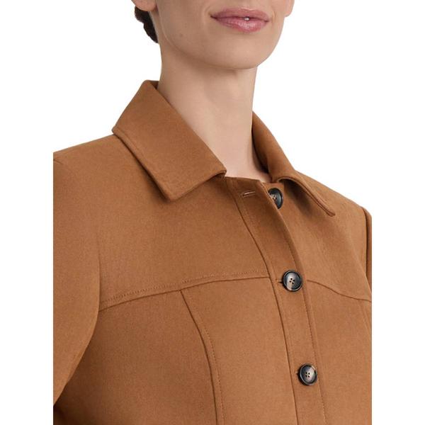 Womens Jones New York Collared Button Front Suede Jack