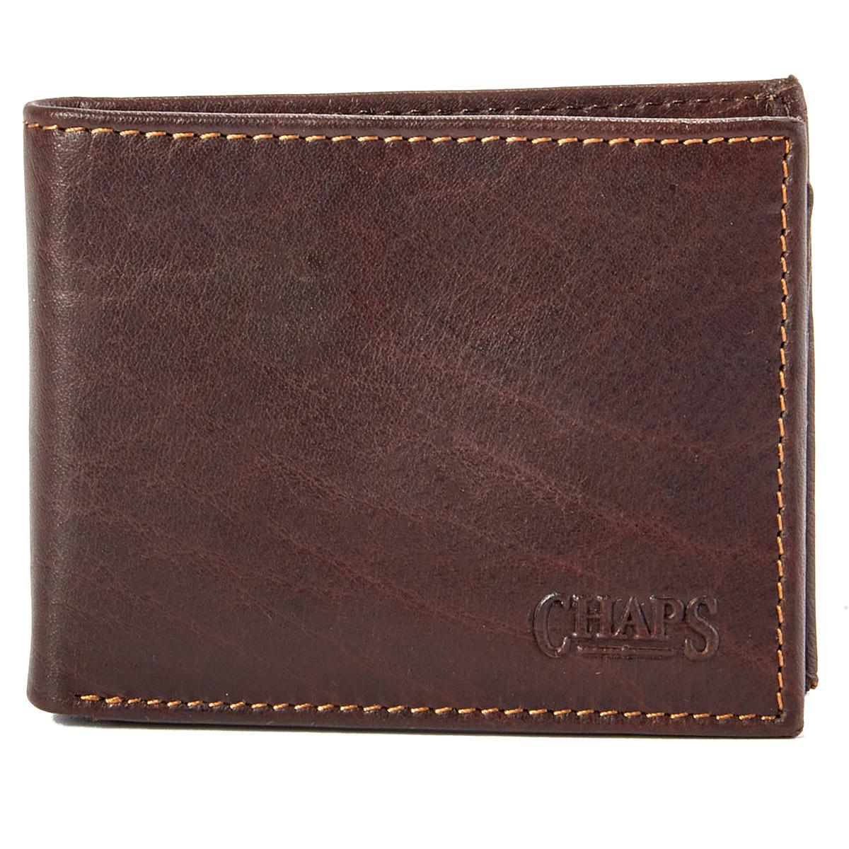 Mens Chaps Buff Oily Passcase Wallet