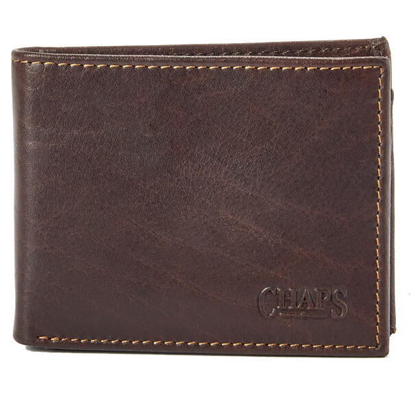 Mens Chaps Buff Oily Passcase Wallet - image 