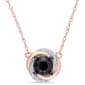 Radiant Rainbow(tm) 10kt. Rose Gold Diamond Swirl Necklace - image 1