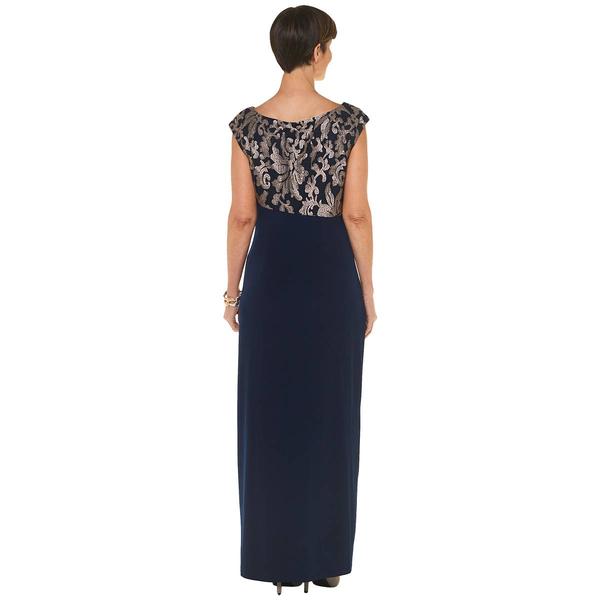 Womens Connected Apparel Sleeveless Embroidered Sheath Dress