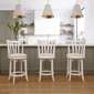 HH2 Home Savana White Wood Swivel Counter Height Stool - image 8